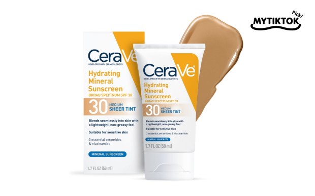 CeraVe Hydrating Mineral Sunscreen SPF30 (สูตร US)
