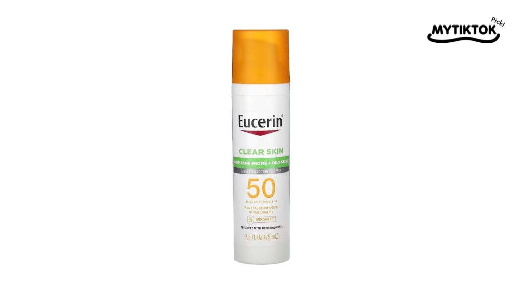 ครีมกันแดด Eucerin Clear Skin SPF 50 Face Sunscreen Lotion