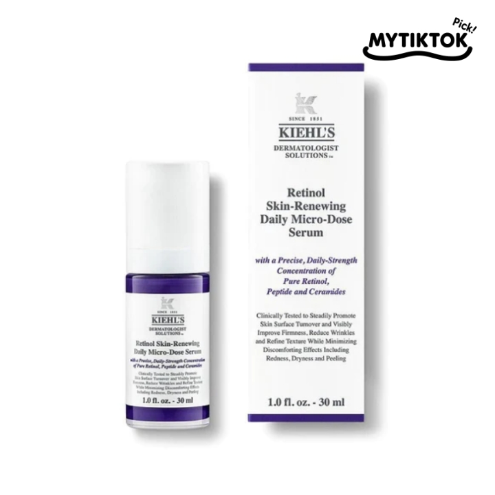เซรั่มยี่ห้อไหนดี :  Kiehl's Retinol Daily Skin-Renewing Micro-Dose Serum