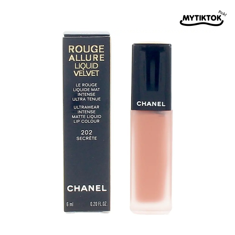 ลิปชาแนล สีไหนดี : Rouge Allure Liquid Velvet - สี 202 Secrète