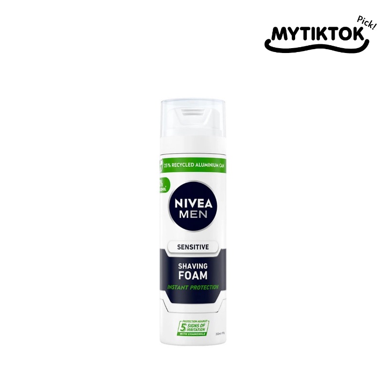 โฟมโกนหนวดผู้ชาย ยี่ห้อ Nivea Men Sensitive Shaving Foam