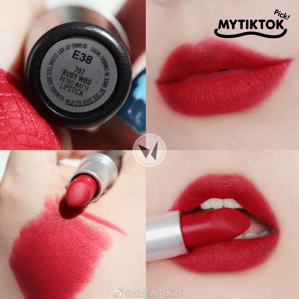 MAC Retro Matte Lipstick (เฉด Ruby Woo)